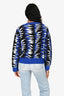 Pre-Loved Chanel™ 2006 Blue/Multicolour Zig Zag Fuzzy Sweater Size 36