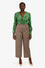 The Row Brown Wool Pleated Trousers Size 32