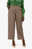The Row Brown Wool Pleated Trousers Size 32