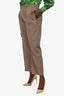 The Row Brown Wool Pleated Trousers Size 32