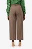 The Row Brown Wool Pleated Trousers Size 32