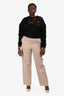 Christian Dior Brown Logo Straight Leg Pants Size 48