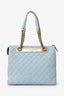 Pre-Loved Chanel™ 2012-13 Blue Quilted Leather Rita Dome Tote
