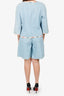 Pre-Loved Chanel™ 07P Blue Denim Tweed Trimmed Jacket Size 42