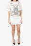 Pre-Loved Chanel™ White Crochet CC Short Sleeve Mini Dress Size 36