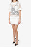 Pre-Loved Chanel™ White Crochet CC Short Sleeve Mini Dress Size 36