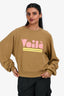 Mother Brown Cotton Racer Seamed Sweatshirt Size S