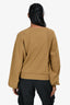 Mother Brown Cotton Racer Seamed Sweatshirt Size S