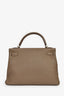 Hermes 2014 Etoupe Clemence Kelly 32 PHW with Strap