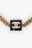 Pre-Loved Chanel™ 2022 Gold Toned/Black Enamel CC Choker Necklace
