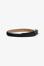 Pre-Loved Chanel™ 2013 Black Metallic Leather CC Belt Size 85/34