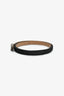 Pre-Loved Chanel™ 2013 Black Metallic Leather CC Belt Size 85/34