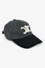 Celine Grey Wool 'Triomphe' Baseball Cap Size L