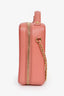 Pre-Loved Chanel™ 2019 Pink Caviar Leather Vertical Filigree Vanity Case
