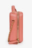Pre-Loved Chanel™ 2019 Pink Caviar Leather Vertical Filigree Vanity Case