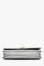 Pre-Loved Chanel™ 2016 Silver Metallic Caviar Leather Chevron Wallet on Chain