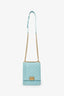 Pre-Loved Chanel™ 2019 Teal Green Leather North/South Boy Shoulder Bag