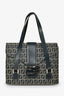 Fendi Navy FF Zucca Canvas Square Shoulder Bag