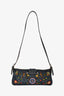 Fendi Blue Denim Beaded Baguette Pochette