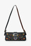 Fendi Blue Denim Beaded Baguette Pochette