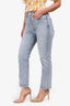 Agolde Blue Denim Light Washed Straight Leg Jeans Size 28