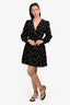 Maje Black/White Ruched Mini Dress Size 36