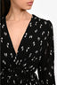 Maje Black/White Ruched Mini Dress Size 36