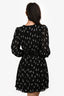 Maje Black/White Ruched Mini Dress Size 36