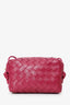 Bottega Veneta Fuchsia Intrecciato Leather Mini Loop Crossbody
