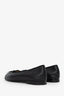 Pre-Loved Chanel™ Black Lambskin CC Cap Toe Flats Size 38.5