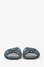 Saint Laurent Blue Denim Tribute Sandals Size 38.5