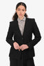 Maje Black Tweed Blazer Size 40