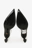 Versace White Leather 'La Medusa' Slingback Pumps Size 40