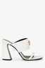 Versace White Leather 'La Medusa' Pumps Size 41