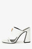 Versace White Leather 'La Medusa' Pumps Size 41