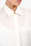 Versace White Satin 'Icon Jacquard' Long Sleeve Button Down Shirt 42