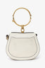 Chloe Off White Suede Small 'Nile Bracelet' Bag
