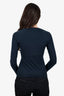 Gucci Navy V-Neck Long-Sleeve Top Size S