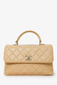 Pre-Loved Chanel™ 2018-19 Beige Quilted Lambskin Medium Trendy CC Top Handle Bag