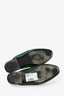 Hermes Green Toile Calfskin Fringe Oz Mules Size 37