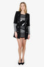 Balmain Black Button Short Sleeve Blazer Size XS