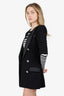 Balmain Black Button Short Sleeve Blazer Size XS