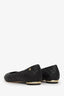 Pre-Loved Chanel™ Black Quilted Leather CC Cap Toe Ballet Flats Size 38