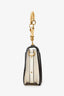 Chloe White Leather Nile Bracelet Bag w/ Strap