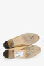 Pre-Loved Chanel™ Beige/Black Lambskin Cap Toe CC Ballet Flats Size 37