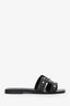 Hermès Black Leater Studded Oran Sandals Size 38