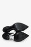 Pre-Loved Chanel™ Black CC Lace Ankle Wrap Bow Pumps Size 38