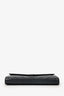 Saint Laurent Black Chevron Leather Envelope Wallet On Chain