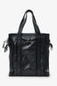 Balenciaga Black Leather XXS Bazar Leather Tote with Strap
