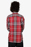 Burberry Red Cotton Button Down Shirt Size L Mens